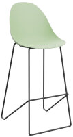 PAPERFLOW Chaise de bar VOID, set de 2, vert/noir