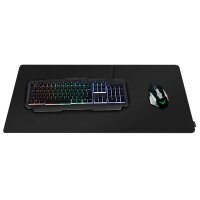 LogiLink Tapis souris gaming, bords cousus, taille L, noir