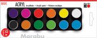 Marabu Acrylfarben-Set "BASIC", 12 x 3,5 ml