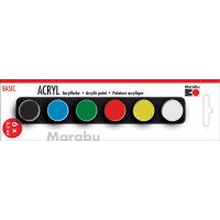 Marabu Set de peinture acrylique BASIC, 12 x 3,5 ml