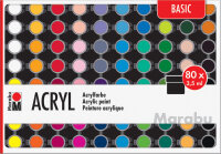 Marabu Acrylfarben-Set "BASIC", 80 x 3,5 ml