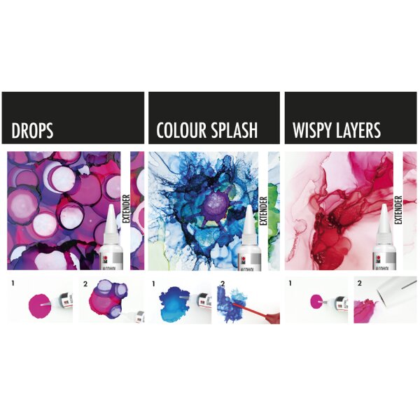 Marabu Encre permanente Alcohol Ink, 20 ml, diamant