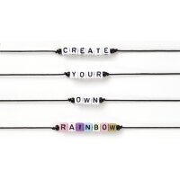 folia Buchstaben-Perlen, eckig, 100 Stück, farbig...