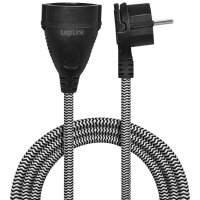 LogiLink Schutzkontakt-Stromverlängerungskabel, 3,0 m