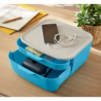 LEITZ Schubladenbox Cosy, 2 Schübe, blau hellgrau