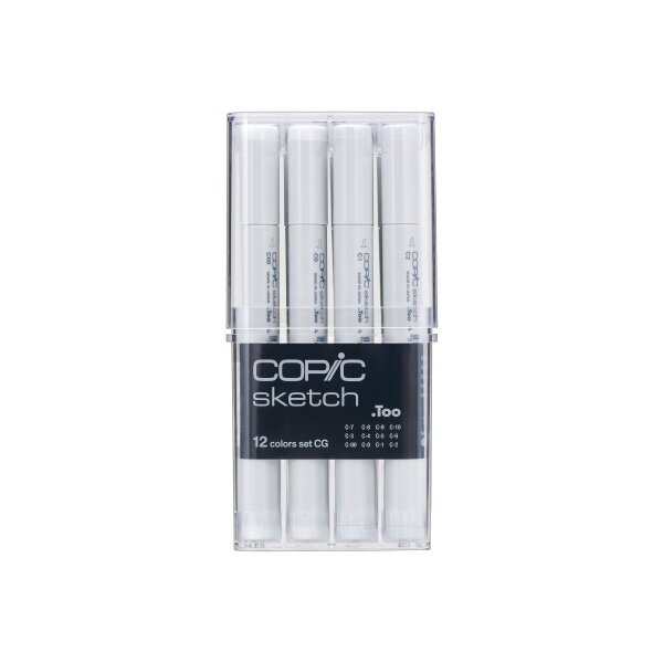 COPIC Marker Sketch 21075151 grey-Set CG, 12 pcs.