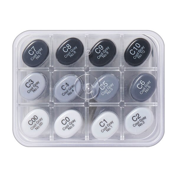 COPIC Marker Sketch 21075151 grey-Set CG, 12 pcs.