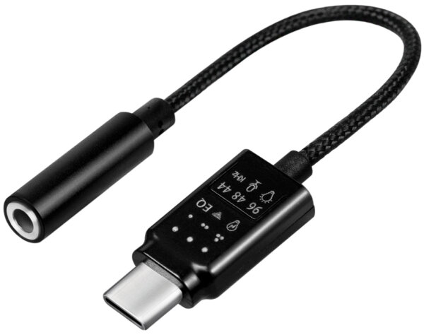 LogiLink Adaptateur audio USB-C avec equalizer, noir