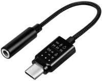 LogiLink USB-C - Audio-Adapter mit EQ, 140 mm Kabel, schwarz