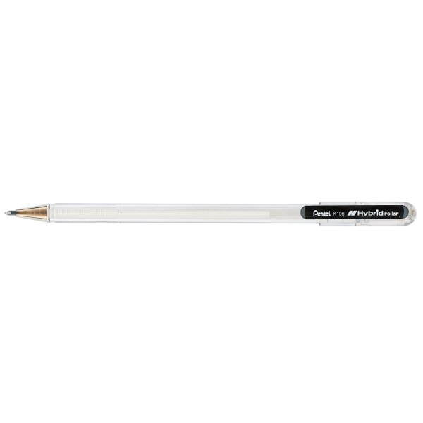 Pentel Stylo roller à encre gel Hybrid roller K108, blanc