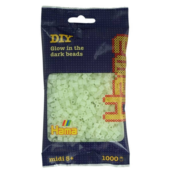 Hama Perles à repasser midi, sachet, vert fluorescent