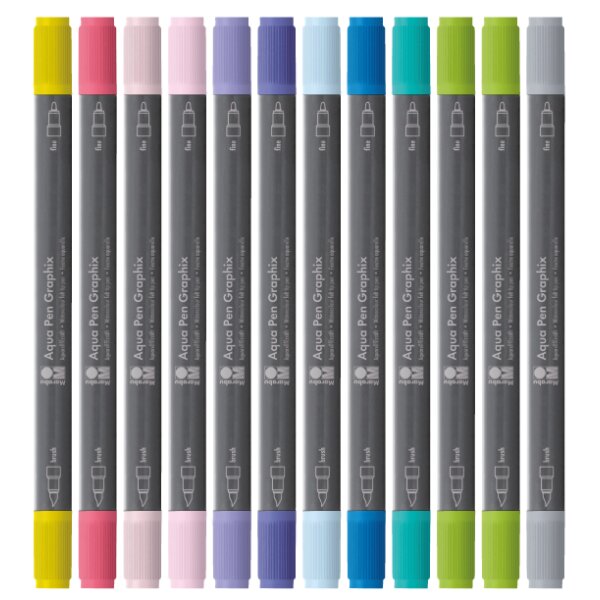 Marabu Feutre aquarellable Pen Graphix ICE ICE BABY, étui