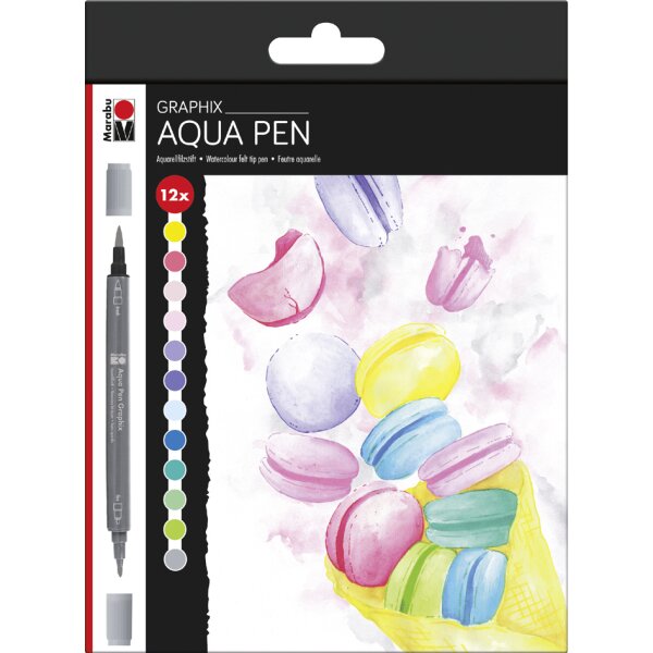 Marabu Feutre aquarellable Pen Graphix ICE ICE BABY, étui