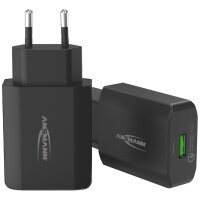 ANSMANN USB-Steckdosenadapter HOME CHARGER HC118QC, schwarz