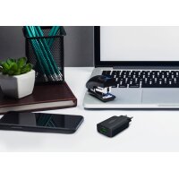 ANSMANN USB-Steckdosenadapter HOME CHARGER HC118QC, schwarz