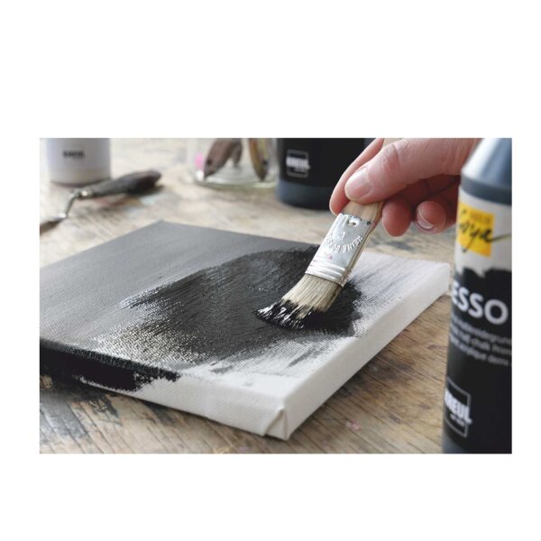 KREUL Appr&ecirc;t acrylique SOLO Goya Gesso, noir, 250 ml