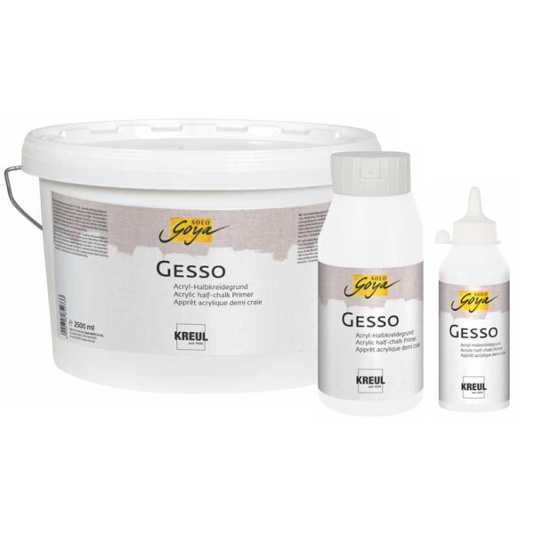 KREUL Appr&ecirc;t acrylique SOLO Goya Gesso, blanc, 2,5 litres