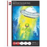 Marabu Bloc de papier aquarelle WATERCOLOUR PAD, 220 g/m2