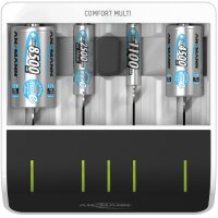 ANSMANN Schnell-Ladegerät Comfort Multi, weiss schwarz