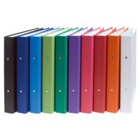 EXACOMPTA Classeur rembordé PP, A4, 2 anneaux, rouge