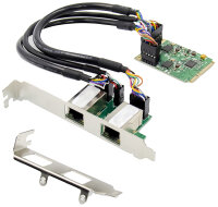 DIGITUS Carte réseau mini PCI Express Dual Gigabit...