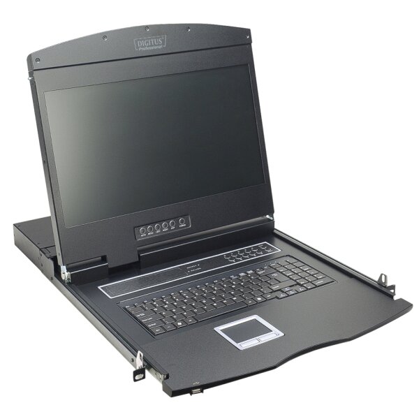 DIGITUS 19" Modulare Konsole, mit KVM-Switch 8-Port Kat.5