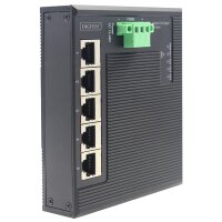 DIGITUS Commutateur industriel plat Gigabit, 5 ports, IP40