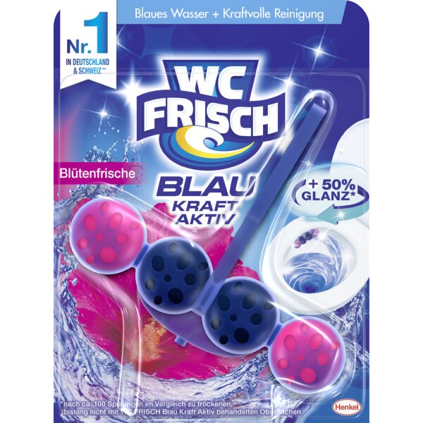 WC Frisch BLAU AKTIV WC-Reiniger -Duftsp&uuml;ler Bl&uuml;tenfrische