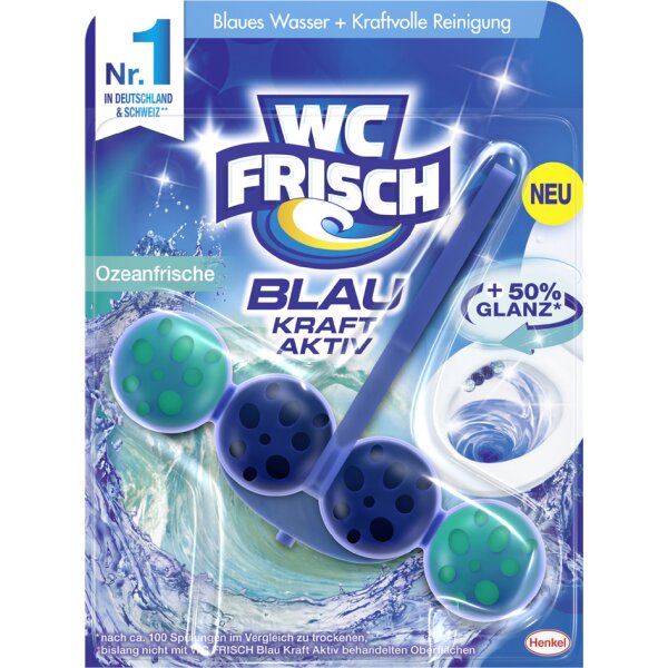 WC Frisch BLAU AKTIV WC-Reiniger -Duftsp&uuml;ler Bl&uuml;tenfrische