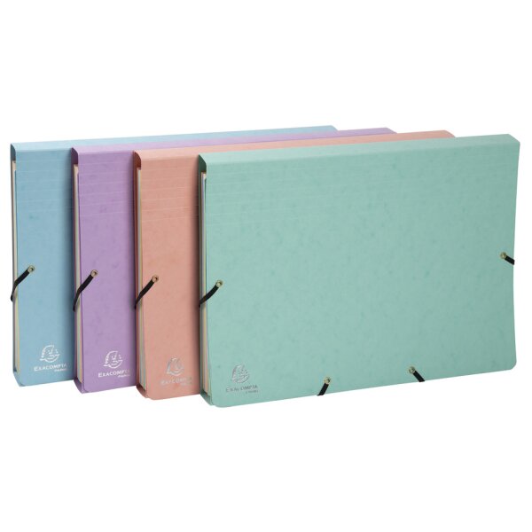 EXACOMPTA Fächermappe Aquarel, 12 Fächer, farbig sortiert