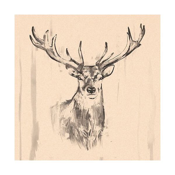 PAPSTAR Serviettes &agrave; motif Deer, 330 x 330 mm, naturel