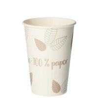 PAPSTAR Gobelet en carton pure ZERO, 0,1 l, beige/lilas