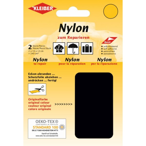 KLEIBER Nylon-Flicken, selbstklebend, dunkelblau