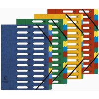 EXACOMPTA Trieur Harmonika, A4, 7 compartiments, rouge