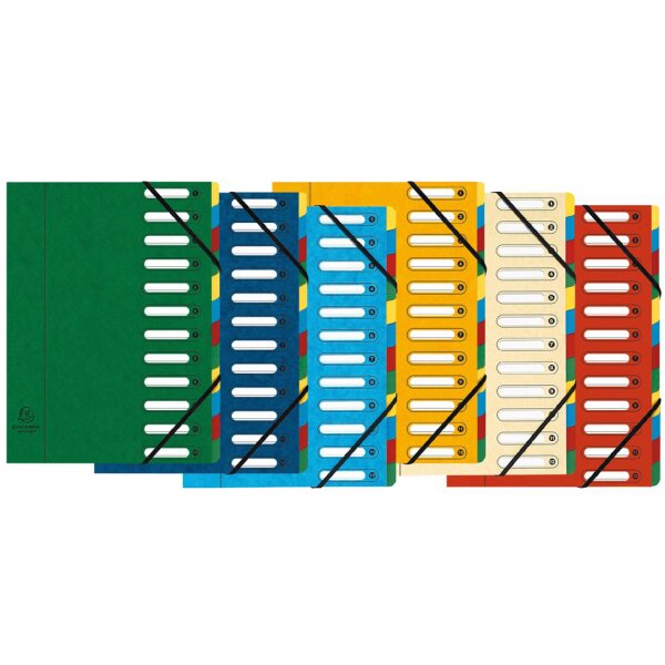 EXACOMPTA Trieur Harmonika, A4, 12 compartiments, bleu
