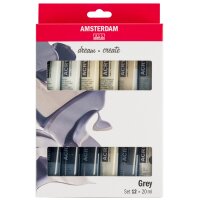 ROYAL TALENS Peinture acrylique AMSTERDAM Greys, 12 x 20 ml