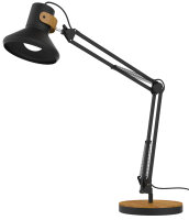 UNiLUX Lampe de bureau à LED BAYA BAMBOO, noir -...
