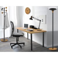 UNiLUX LED-Tischleuchte BAYA Bamboo, schwarz-bambus