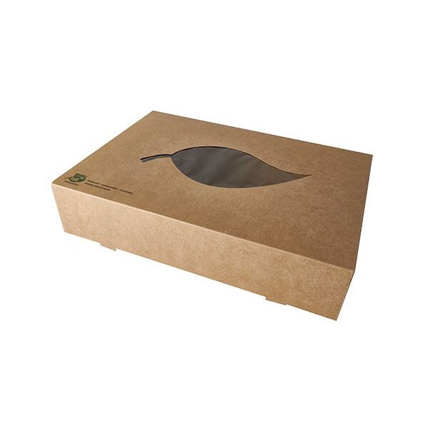 PAPSTAR Cateringbox "pure", 464 x 313 x 80 mm, braun