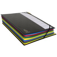 EXACOMPTA Trieur Harmonika, PP, 7 compartiments, noir