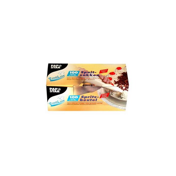 PAPSTAR LDPE-Spritzbeutel, transparent, 0,4 l, 100er Pack