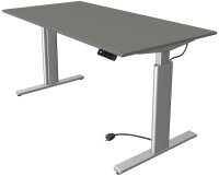 kerkmann Table de bureau assis-debout Move 3 tube, graphite