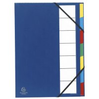 EXACOMPTA Ordnungsmappe Harmonika, PP, 12 Fächer, blau