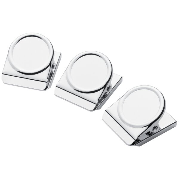 WESTCOTT Magnetclip, 38 x 45 mm, silber chrom, 3er Pack