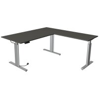 kerkmann Sitz-Steh-Schreibtisch Move 3 tube mit Anbau, ahorn