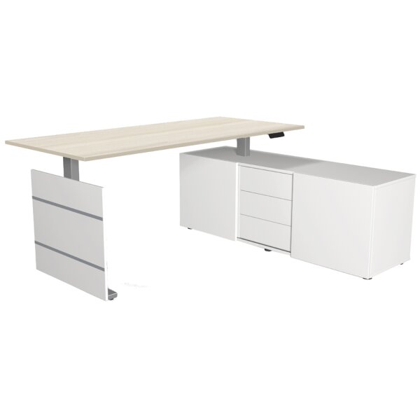 kerkmann Komplett-Arbeitsplatz Move 3 tube, weiss