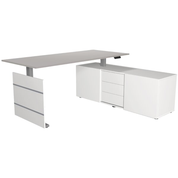 kerkmann Komplett-Arbeitsplatz Move 3 tube, weiss