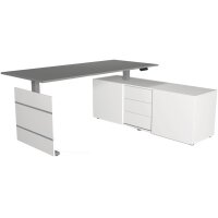 kerkmann Komplett-Arbeitsplatz Move 3 tube, weiss