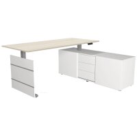 kerkmann Komplett-Arbeitsplatz Move 3 tube, weiss