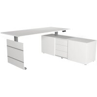kerkmann Komplett-Arbeitsplatz Move 3 tube, weiss